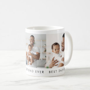 Moderne Best Dad Ever 3 Foto Kaffeetasse