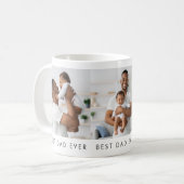 Moderne Best Dad Ever 3 Foto Kaffeetasse (Vorderseite Links)