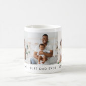 Moderne Best Dad Ever 3 Foto Kaffeetasse (Mittel)