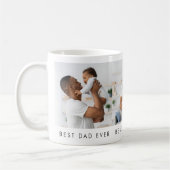 Moderne Best Dad Ever 3 Foto Kaffeetasse (Links)