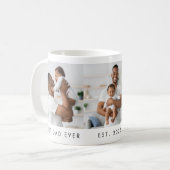 Moderne Best Dad Ever 3 Foto Kaffeetasse (Vorderseite Links)