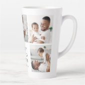 Moderne Best Dad Ever 5 Foto Latte Tasse (Rechts)