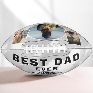 Moderne Best Dad Ever Familie 3 Foto-Collage Football