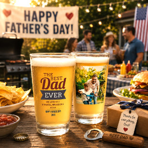 Moderne Best Dad Ever Father's Day Foto Glas Tasse