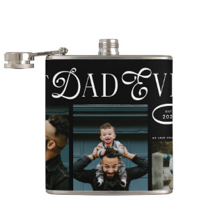 Moderne Best-Dad-Ever-Foto-Geschenke zum Vatertag Flachmann