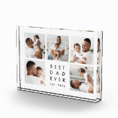 Moderne Best Dad Ever Fotocollage Fotoblock (Rechts)