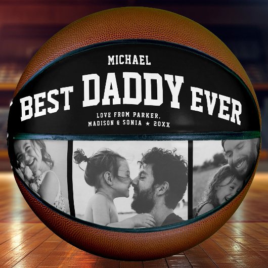 Moderne BEST DADDY aller Zeiten Coole Trendy Foto Basketball