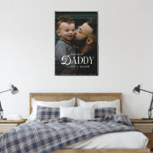Moderne Best Daddy Ever Foto Personalized Leinwand (Insitu (Schlafzimmer))