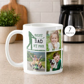 Moderne BEST DOG VATER 4 FotoCollage Paw Print Kaffeetasse