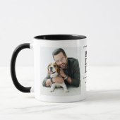 Moderne "Best Dog Vater" Paw im Herzen 2-Foto Tass Tasse (Links)