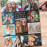 Moderne BEST FREUNDE FÜR 9 Foto Collage Black Puzzle<br><div class="desc">Erstellen Sie ein Foto-Gedächtnispuzzle mit einer Collage von 9 Ihrer Lieblingsfotos von Ihnen und Ihrem Geschmack in Ihrer Wahl der Hintergrundfarbe als ein unvergessliches, bedeutsames Sake-Geschenk für Ihre BESTE FREUNDIN. TITEL ÄNDERUNG: Der einfache, klassische Titel BEST FRIENDS FOREVER kann geändert werden und Sie können Ihren Namen oder eine persönliche Nachricht...</div>