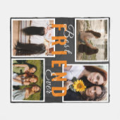 Moderne BEST FREUNDE FÜR FOREVER Foto Collage Grau Fleecedecke (Vorderseite (Horizontal))