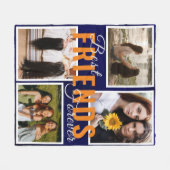 Moderne BEST FREUNDE FÜR Foto Collage Blue Fleecedecke (Vorderseite (Horizontal))