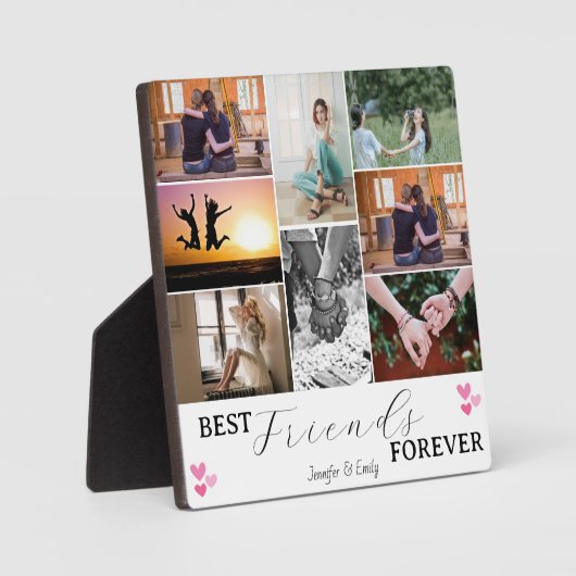 Moderne BEST FREUNDE FÜR Foto Collage Fotoplatte (Vorderseite)