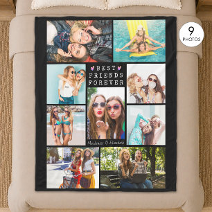 Moderne BEST FREUNDE FÜR Foto Collage Names Fleecedecke