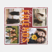 Moderne BEST FREUNDE FÜR Foto Collage Red Fleecedecke (Vorderseite (Horizontal))