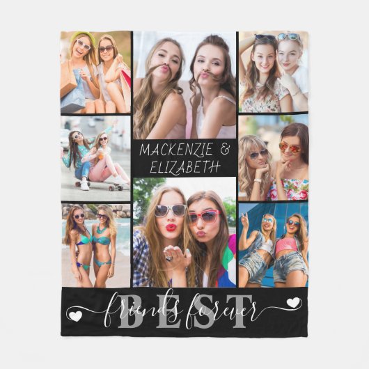 Moderne BEST FREUNDE FÜR Script 8 Foto Fleecedecke (Vorderseite)