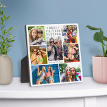 Moderne BEST FREUNDE FÜR ÜBER 7 FotoCollage Fotoplatte<br><div class="desc">Zeigen Sie mit dieser modernen, einzigartigen Collage Foto-Retusche-Anzeige mit 7 Bildern und dem Titel BEST FRIENDS FOREVER, die mit Herzen und personalisiert mit Ihrem eigenen Text besticht (das Beispiel zeigt Namen). FOTO-TIPS: Wählen Sie Fotos mit dem Thema in der Mitte und/oder vor dem Zuschneiden in eine ähnliche Form, bevor Sie...</div>