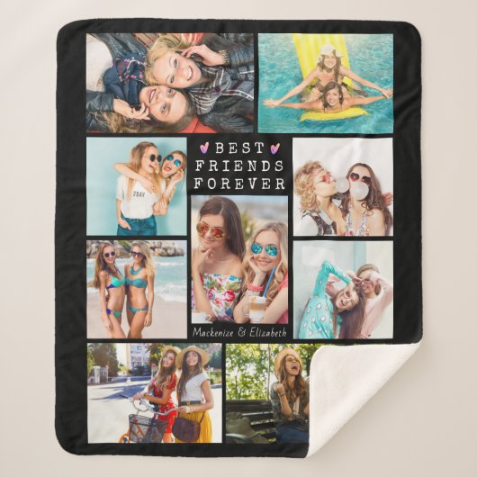 Moderne BEST FREUNDE FÜR ÜBER 9 Foto Personalisier Sherpadecke (Vorderseite)
