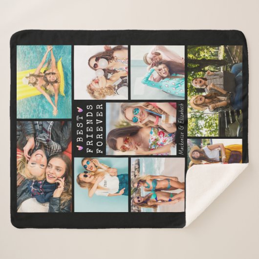 Moderne BEST FREUNDE FÜR ÜBER 9 Foto Personalisier Sherpadecke (Vorderseite (Horizontal))