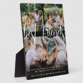 Moderne Best Friends 3 FotoCollage & Custom Text Fotoplatte (Seite)