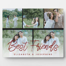 Moderne "Best Friends" 5-Foto Collage Fotoplatte
