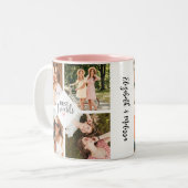 Moderne Best Friends Beste Freundin Script Foto Co Zweifarbige Tasse (Vorderseite Links)