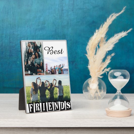 Moderne Best Friends Chic Quote individuell gestal Fotoplatte (Seite)