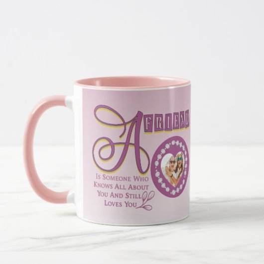 Moderne Best Friends Chic Quote individuell gestal Tasse (Links)