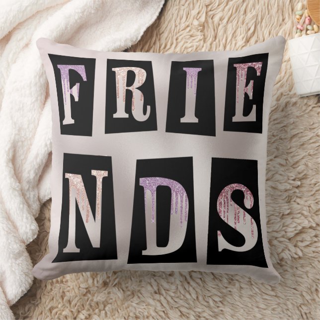 Moderne Best Friends Chic Quote Kissen (Decke)