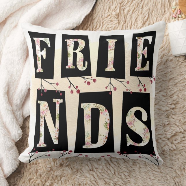 Moderne Best Friends Chic Quote Kissen (Decke)