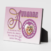 Moderne Best Friends Chic Quote Plaque anpassen Fotoplatte (Seite)