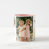 Moderne Best Friends Chic Script Foto Zweifarbige Tasse (Mittel)