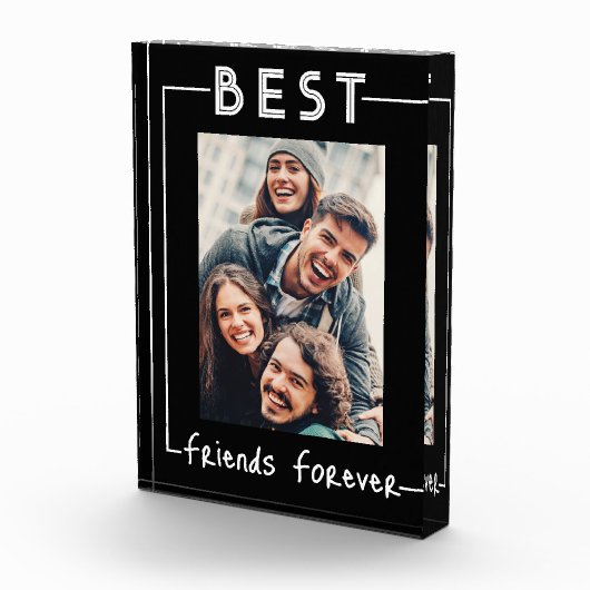 Moderne Best Friends Forever Besties BESTE FREUNDI Fotoblock (Rechts)