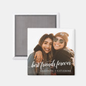 Moderne Best Friends Forever Script-Namen 2 Foto Magnet (Vorderseite/Rückseite)