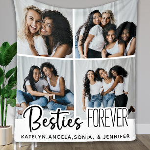 Moderne Best Friends Personalisiert Chic 4 Fotos Fleecedecke