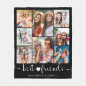 Moderne Best Friends Script Foto Collage Fleecedecke (Vorderseite)