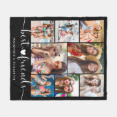 Moderne Best Friends Script Foto Collage Fleecedecke (Vorderseite (Horizontal))