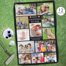 Moderne BEST GRANDMA BY PAR 12 Foto Collage Custom