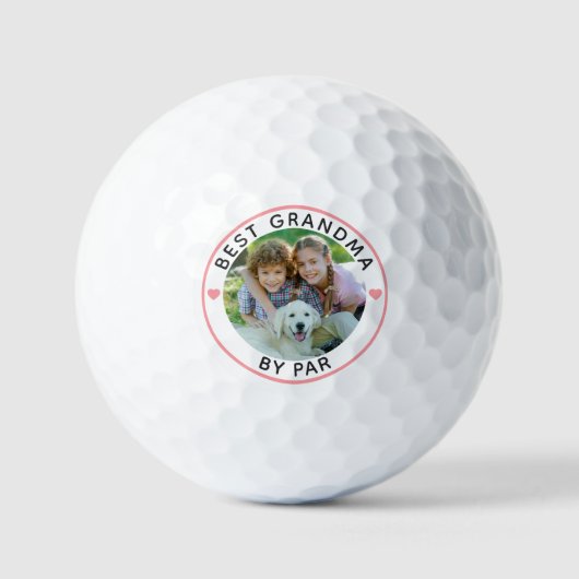 Moderne BEST GRANDMA PAR Foto Personalisiert Golfball (Vorderseite)