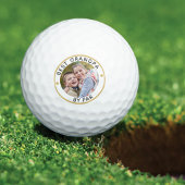 Moderne BEST GRANDPA PAR Foto Personalisiert Golfball