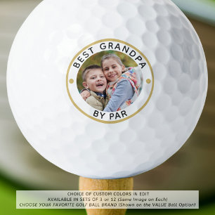 Moderne BEST GRANDPA PAR Foto Personalisiert Golfball