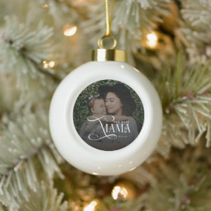 Moderne Best Mama Ever Foto Geschenke zum Mutterta Keramik Kugel-Ornament