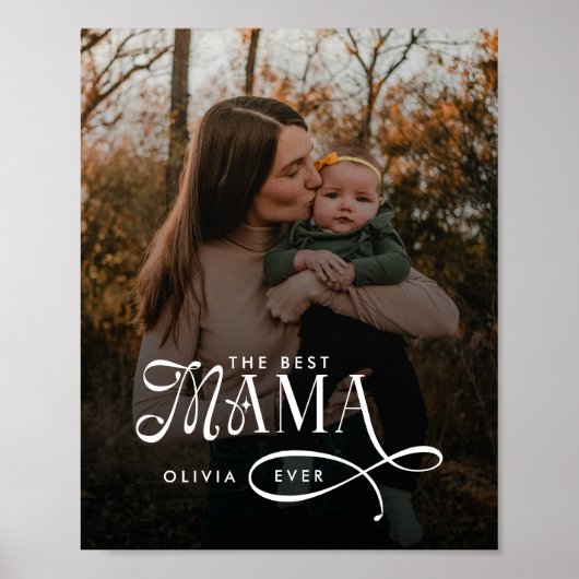 Moderne Best Mama Ever Foto Geschenke zum Mutterta Poster (Vorne)