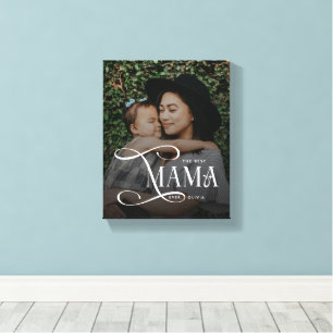 Moderne Best Mama Ever Foto Muttertagsgeschenke Leinwanddruck