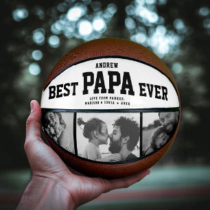 Moderne BEST PAPA JE Coole Trendy Foto Collage Basketball