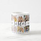 Moderne "Best Sister Ever" FotoCollage Kaffeetasse (Mittel)
