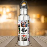 Moderne BEST UNCLE EVA Foto Collage Cool Edelstahlflasche<br><div class="desc">Modernes,  personalisiertes Instagram Foto sammelt eine Wasserflasche für den BESTEN UNCLE aller Zeiten. Perfektes Geschenk für einen phantastischen Urlaub / Geburtstagsüberraschung. Er wird seine Lieblings-Leute überall herumtragen,  wohin er auch geht!</div>