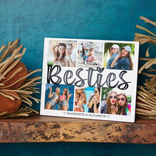 Moderne BESTÄTIGKEITEN 6 FotoCollage Custom Text 8 Fotoplatte (Seite)