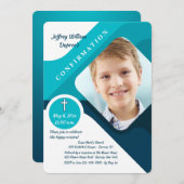 Moderne Bestätigung des Segen-Fotos Einladung (Vorne/Hinten)